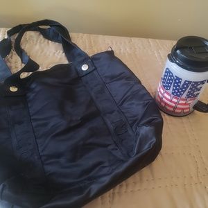 Victorias secret Pink BLACK TOTE and Chug Mug